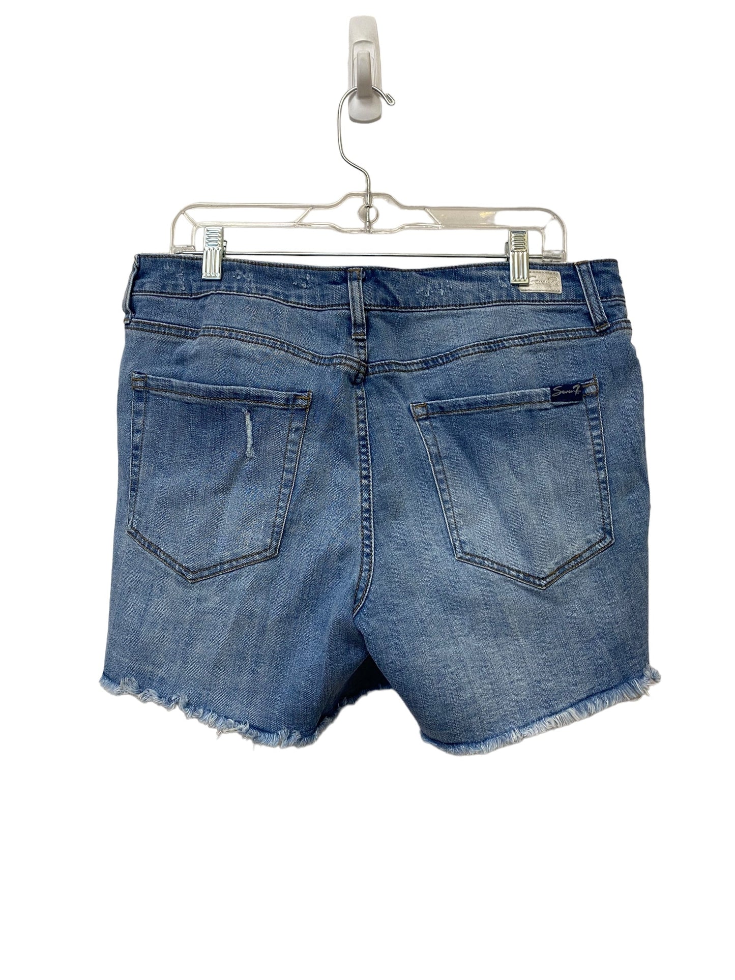 Blue Denim Shorts Seven 7, Size 12