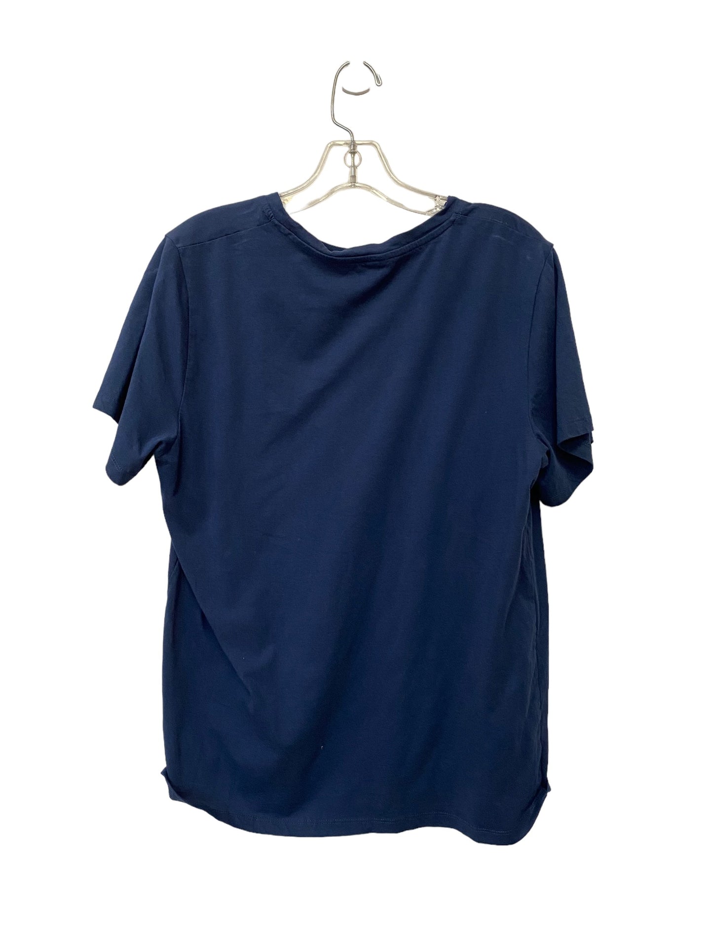 Blue Top Short Sleeve Basic Time And Tru, Size L