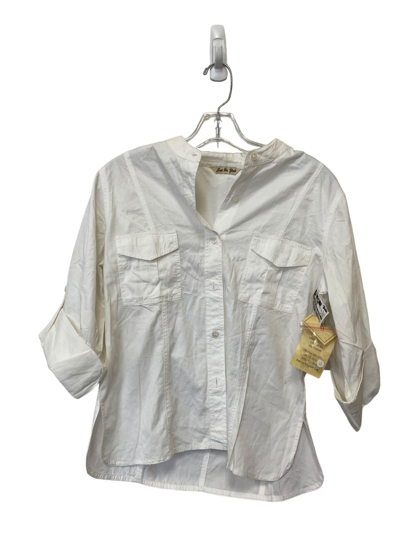 White Top Short Sleeve Clothes Mentor, Size L