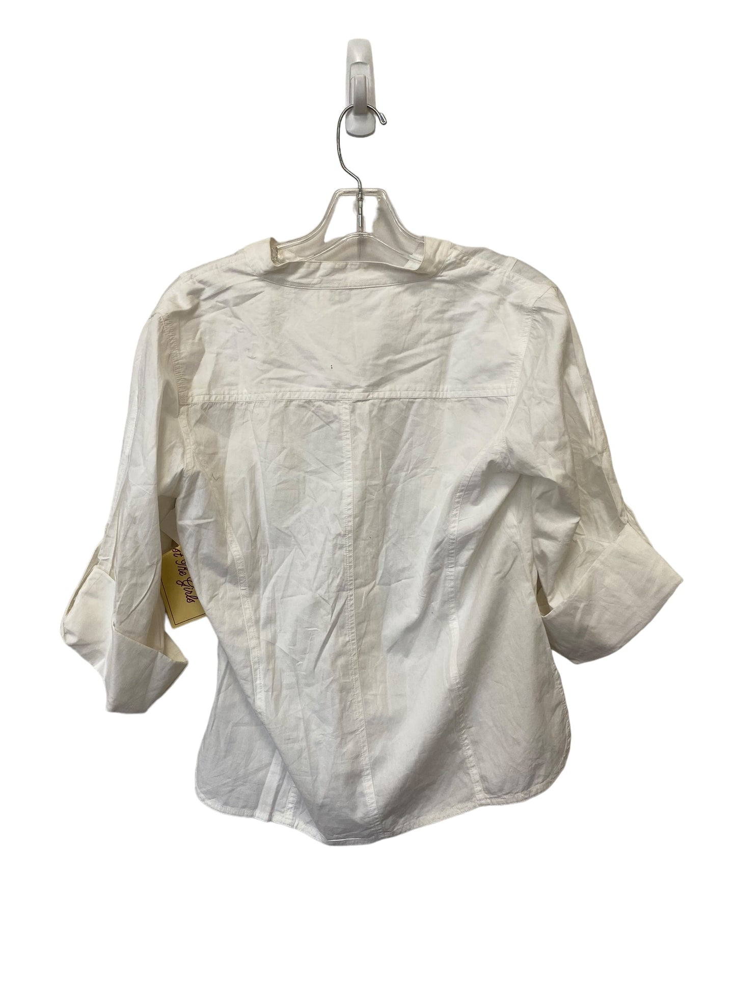 White Top Short Sleeve Clothes Mentor, Size L