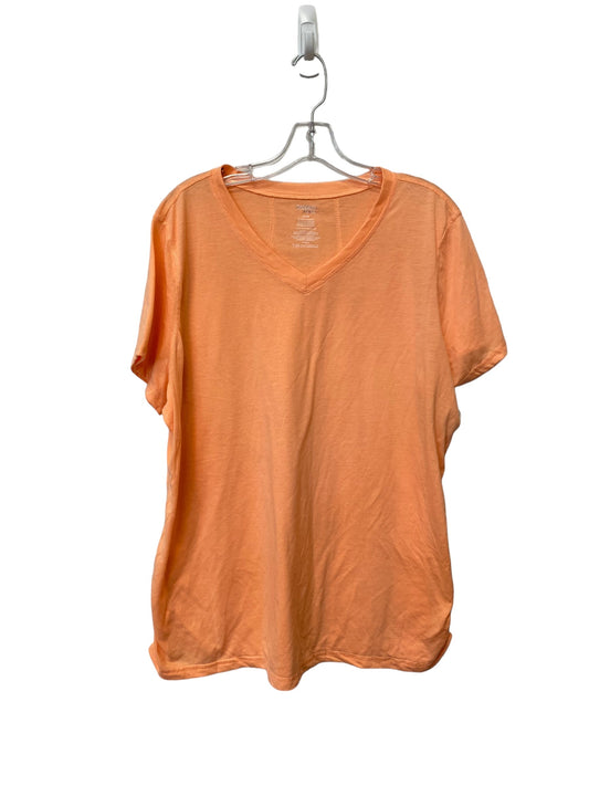 Orange Top Short Sleeve Danskin, Size 2x