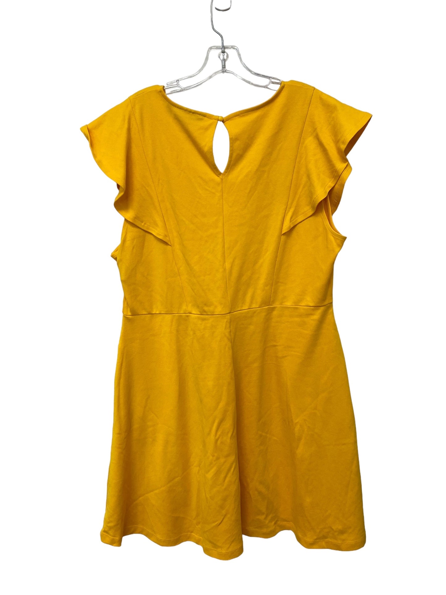 Yellow Dress Casual Short Clothes Mentor, Size Xl