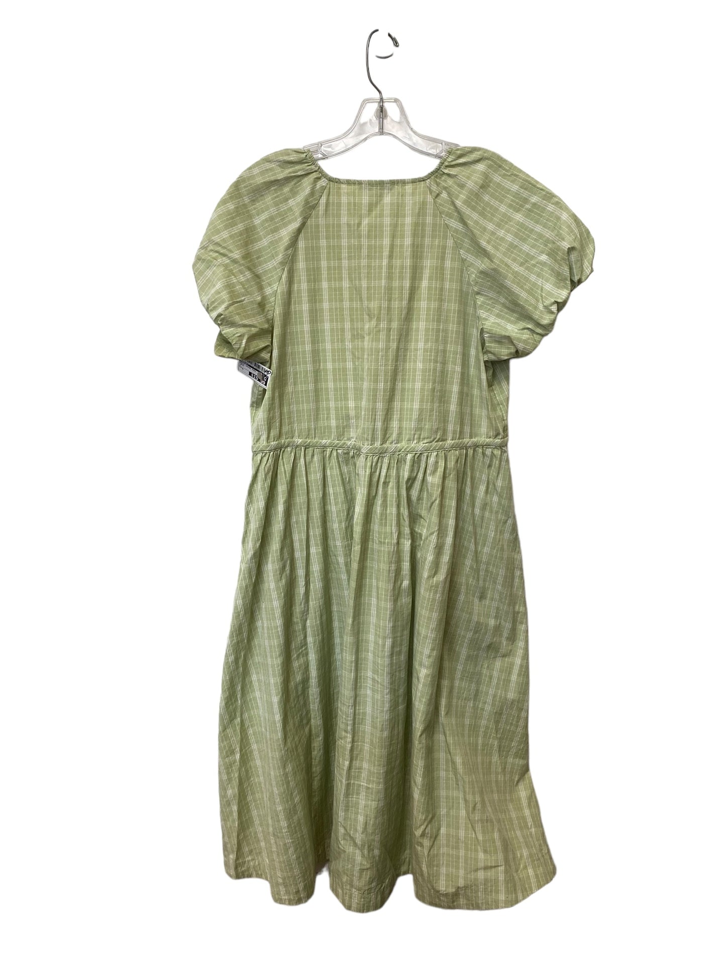 Green Dress Casual Midi Madewell, Size M