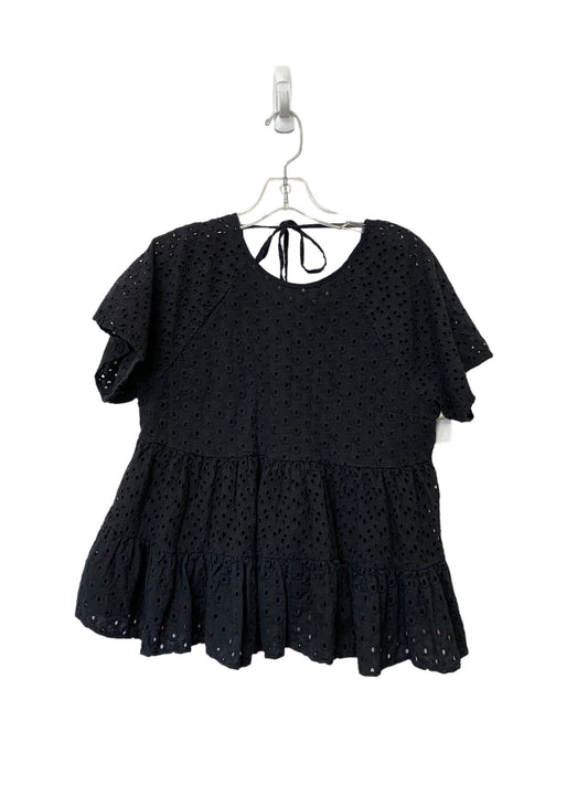 Black Top Short Sleeve Asos, Size 8