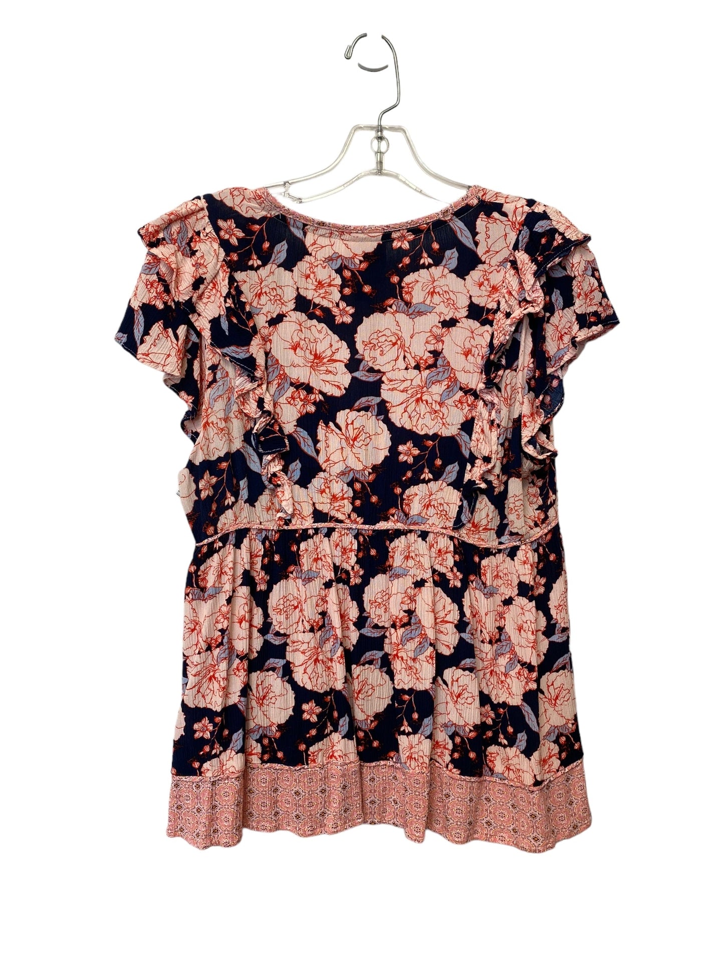 Floral Print Top Short Sleeve Knox Rose, Size Xs