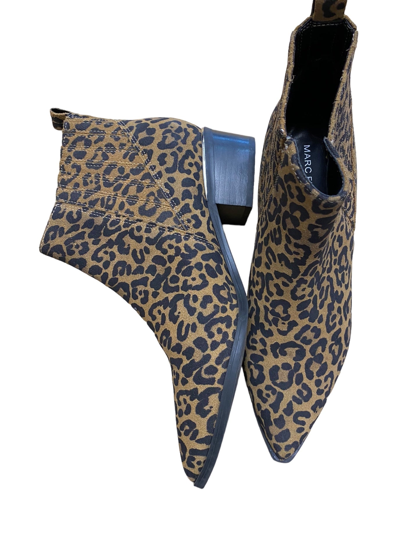 Boots Ankle Flats By Marc Fisher In Animal Print, Size: 9