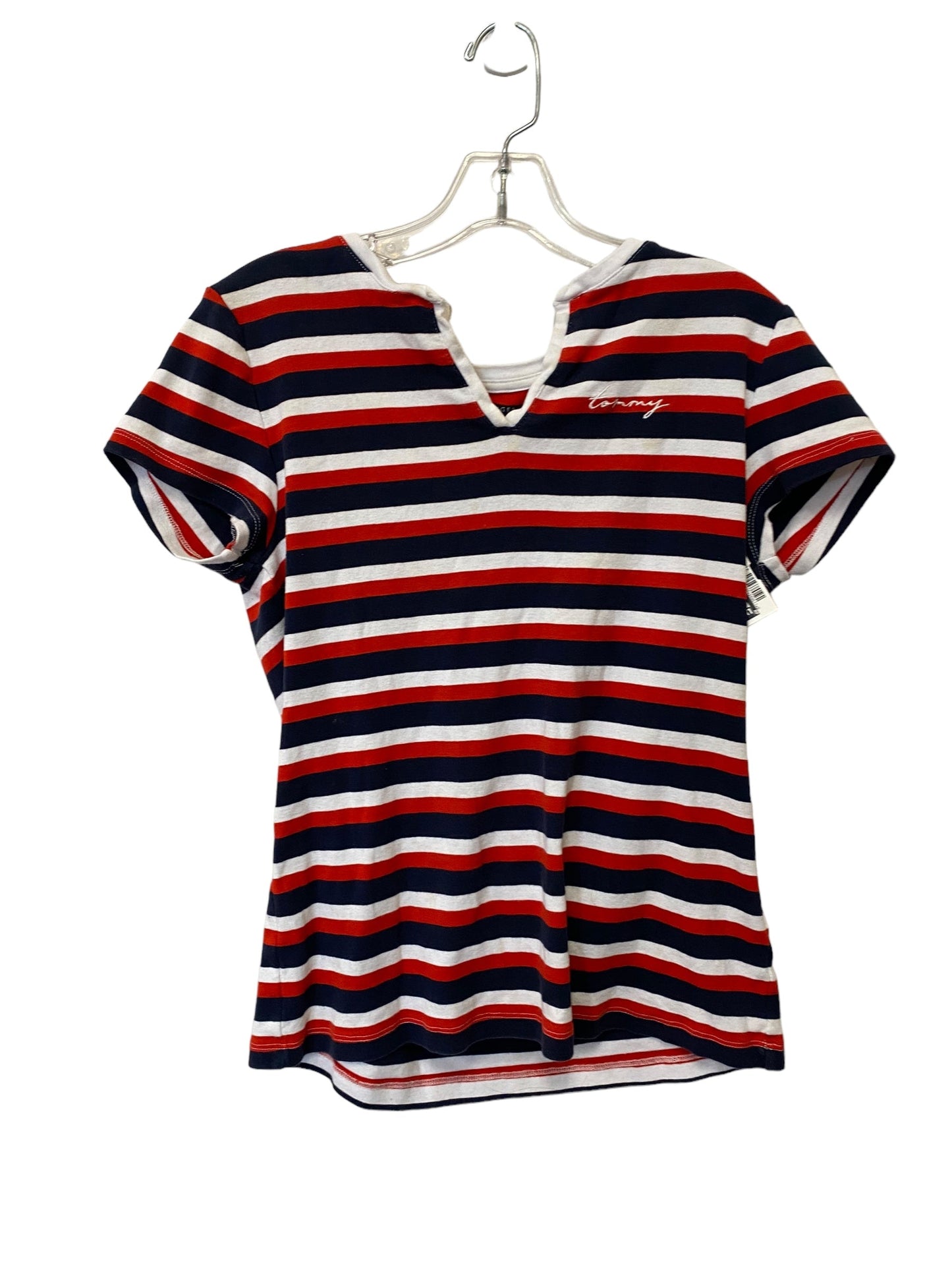 Striped Pattern Top Short Sleeve Tommy Hilfiger, Size L