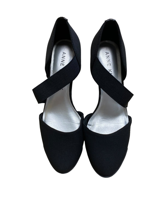 Black Shoes Heels Wedge Anne Klein, Size 7.5
