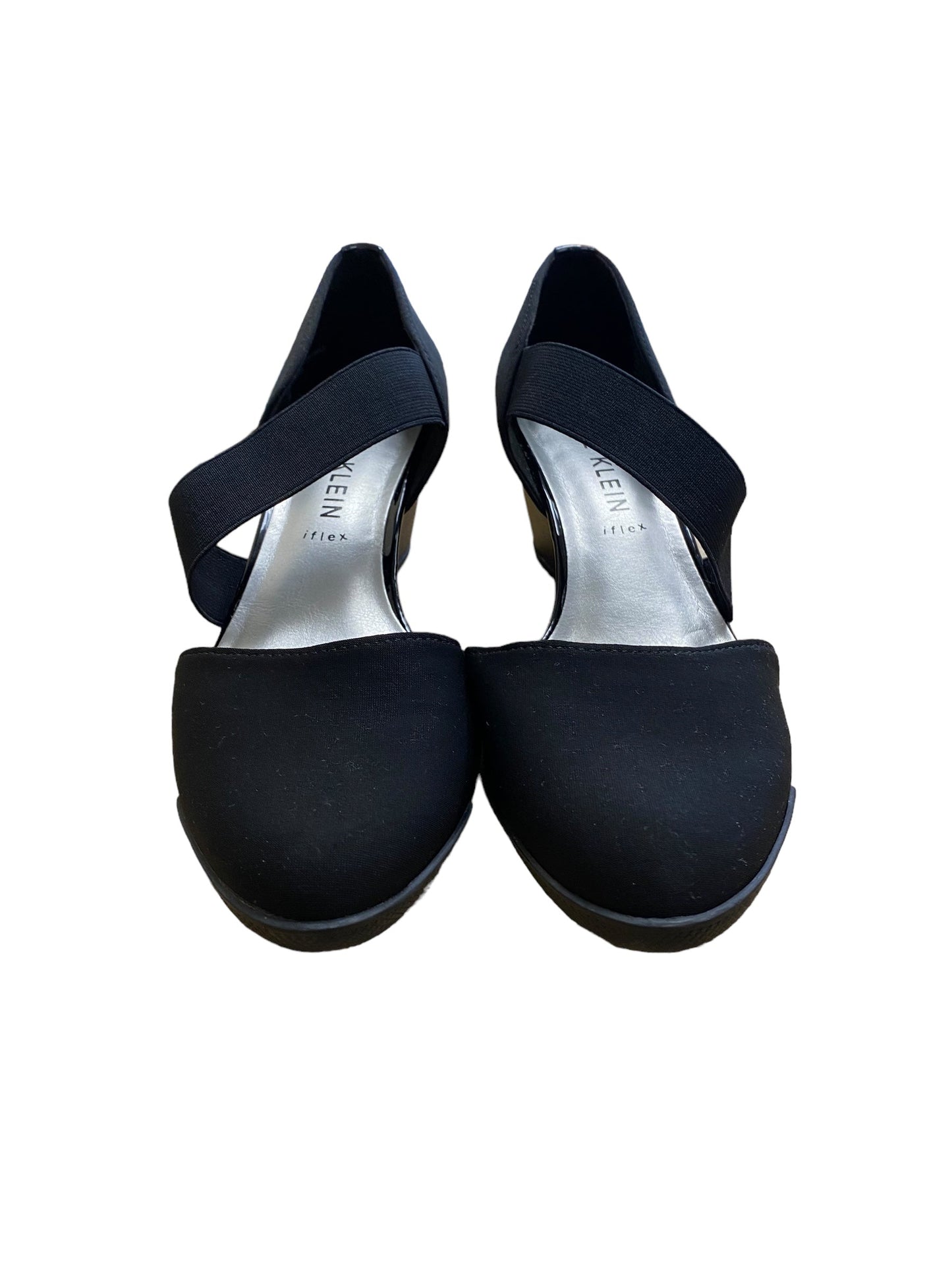 Black Shoes Heels Wedge Anne Klein, Size 7.5