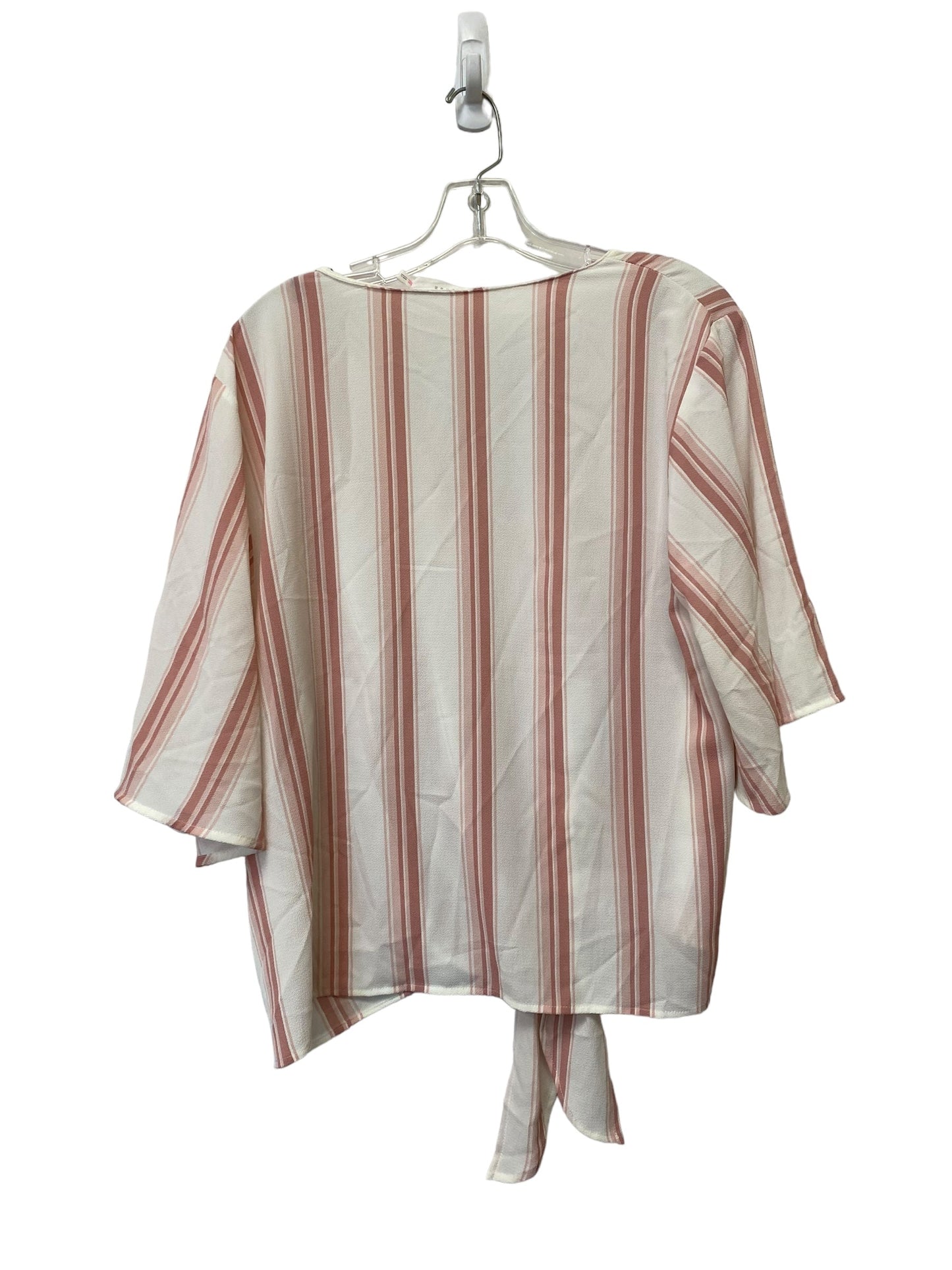 Striped Pattern Top Short Sleeve Lush, Size Xxl