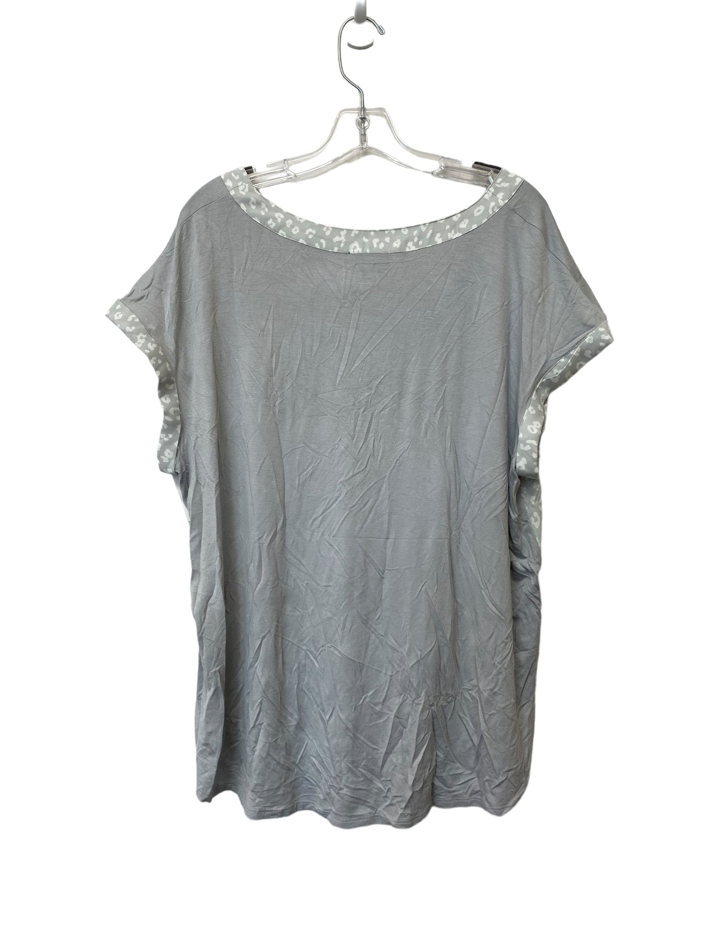 Grey & White Top Short Sleeve Fortune & Ivy, Size Xxl