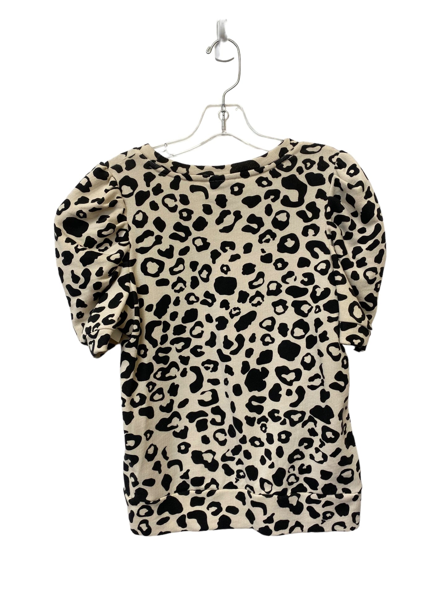 Animal Print Top Short Sleeve Who What Wear, Size S