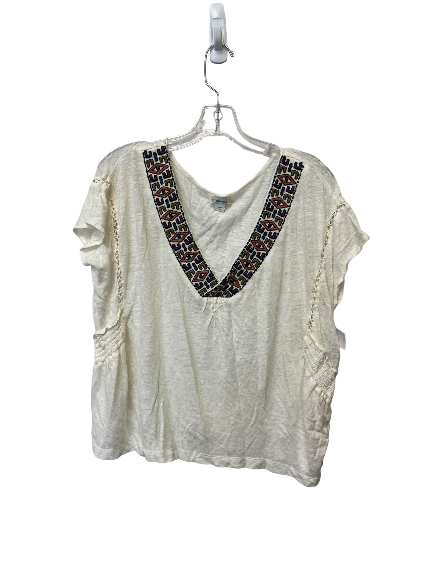 White Top Short Sleeve Sundance, Size S