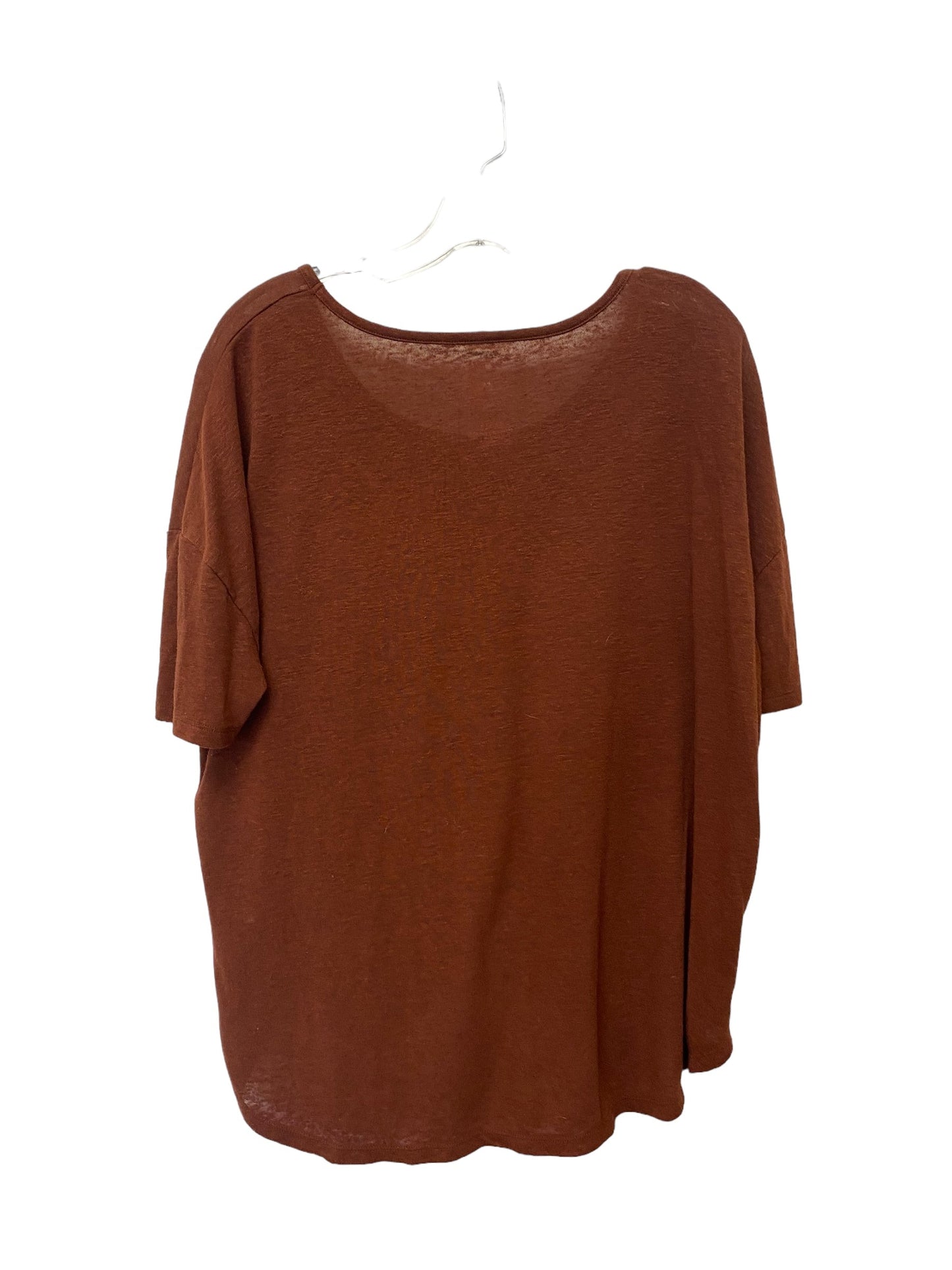 Brown Top Short Sleeve Sonoma, Size M