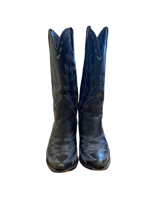 Black & Blue Boots Western Clothes Mentor, Size 7