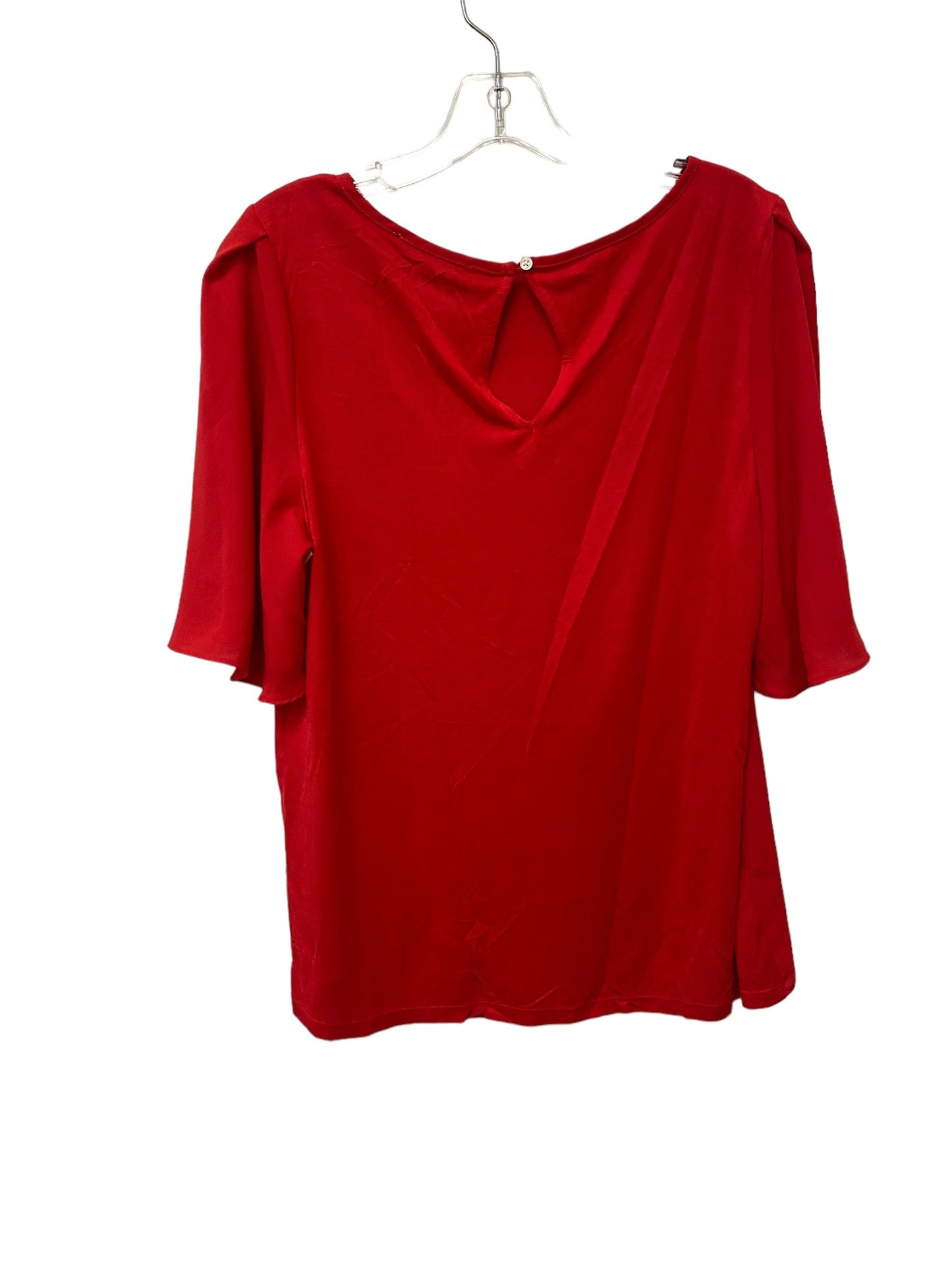 Red Top Short Sleeve Loft, Size S