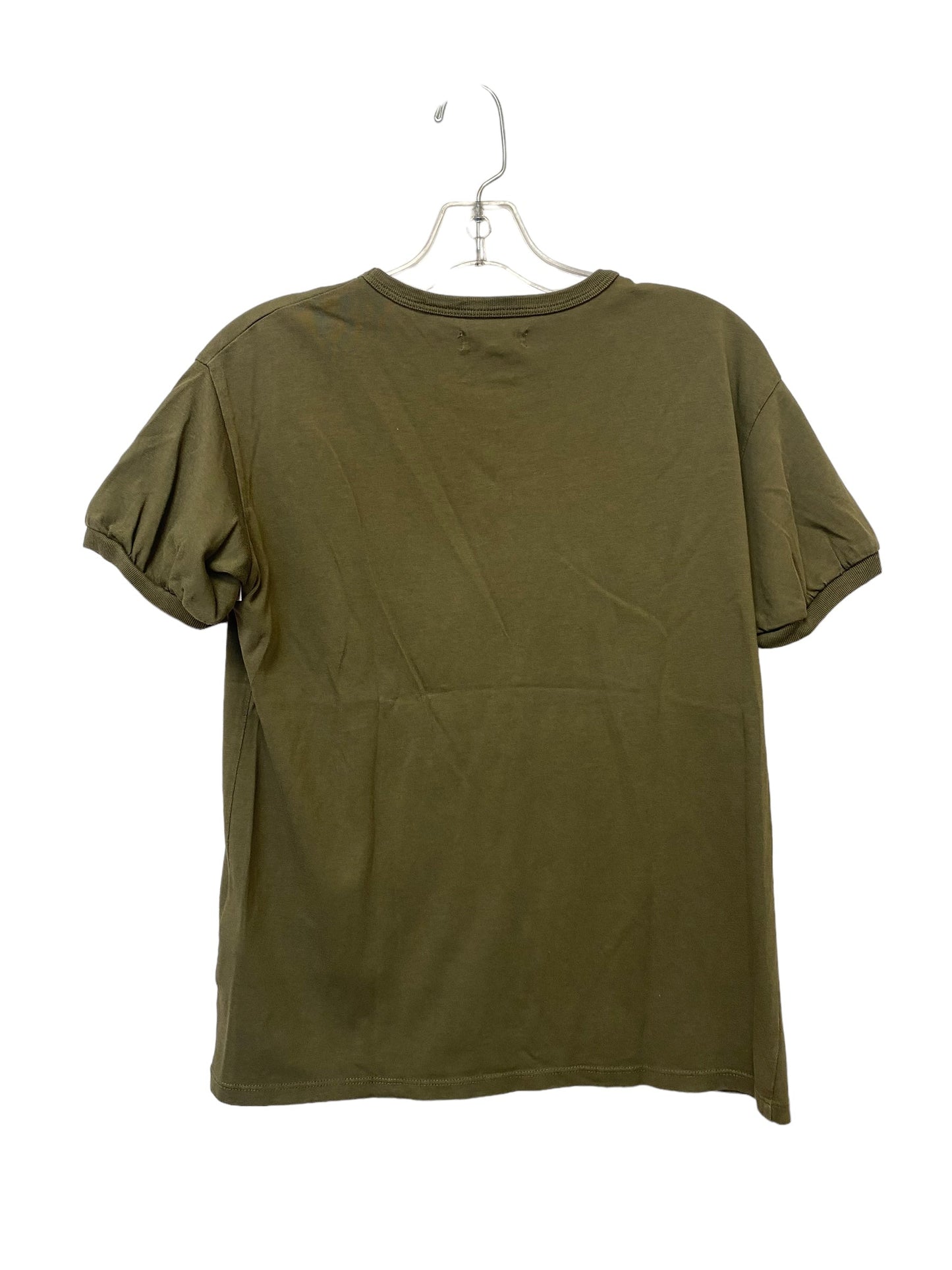 Green Top Short Sleeve Madewell, Size Xxs