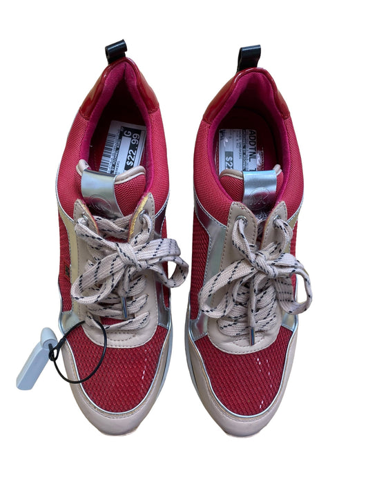 Pink & Red Shoes Sneakers Michael By Michael Kors, Size 9