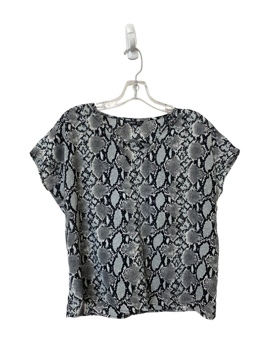 Snakeskin Print Top Short Sleeve Shein, Size M