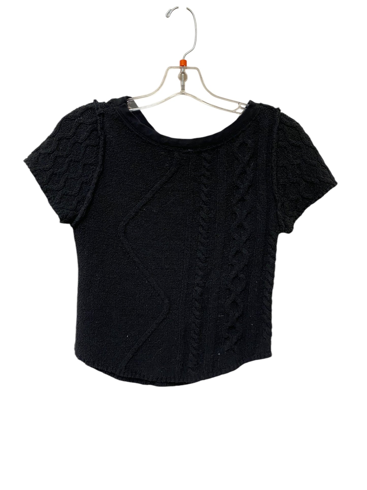 Top Short Sleeve By Free People In Black, Size: S