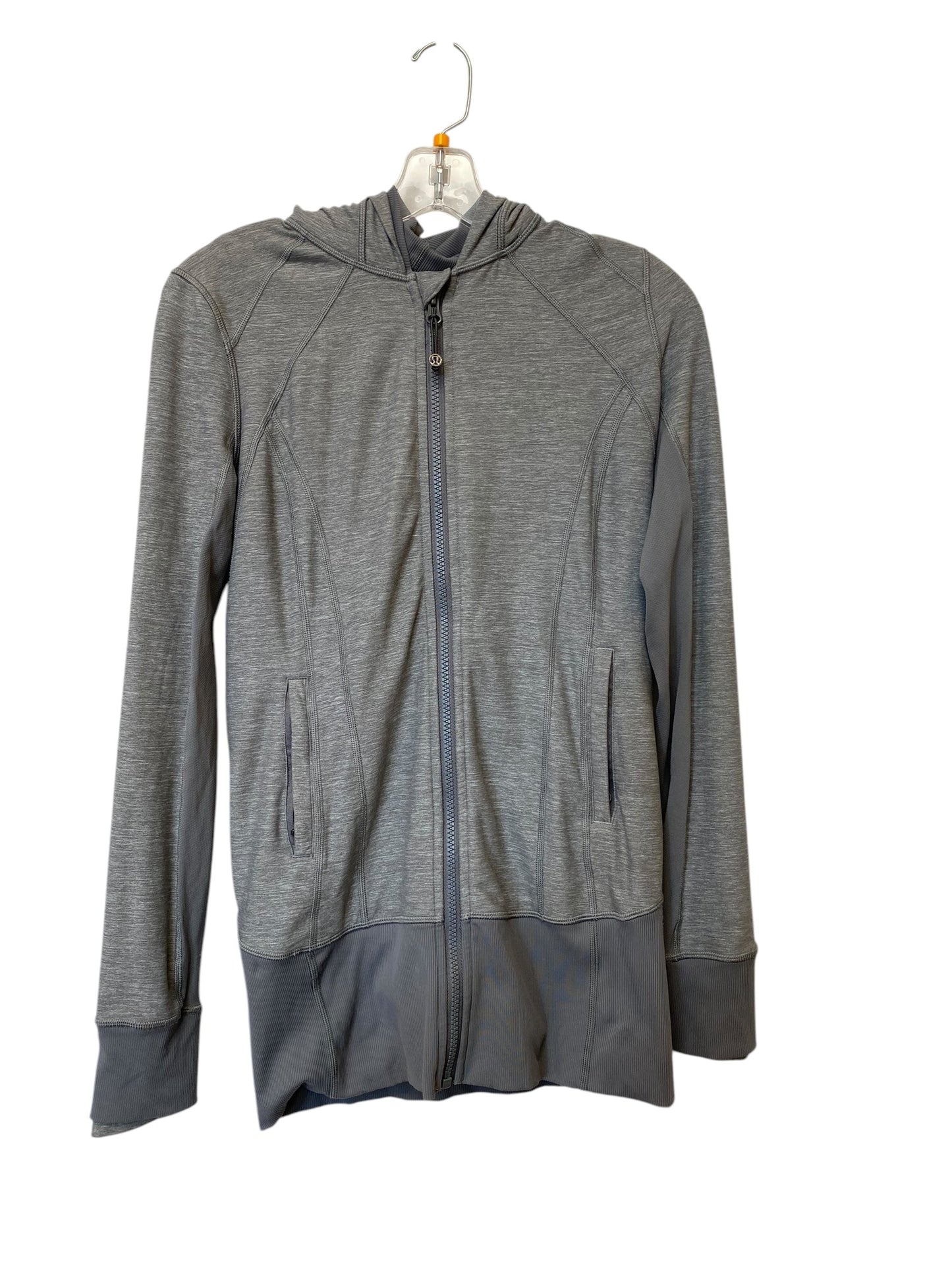 Athletic Jacket By Lululemon In Grey, Size: 6