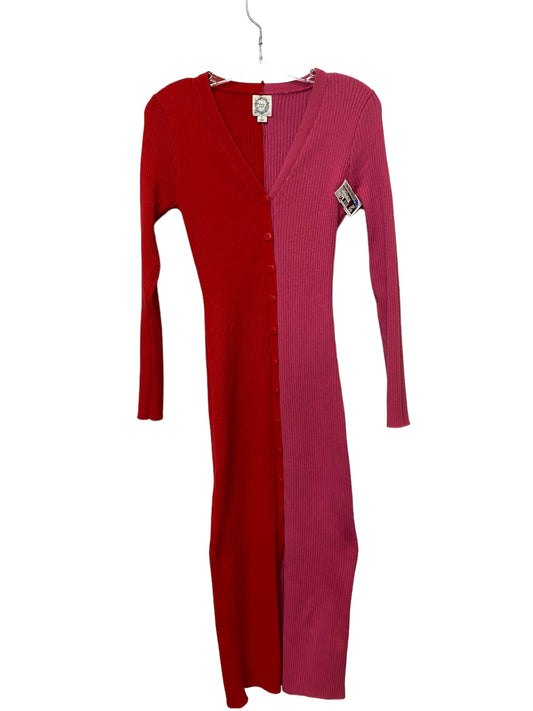 Red Dress Casual Maxi Blue Rain, Size S