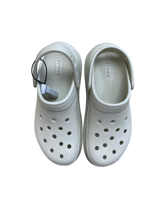 Cream Shoes Heels Platform Crocs, Size 8