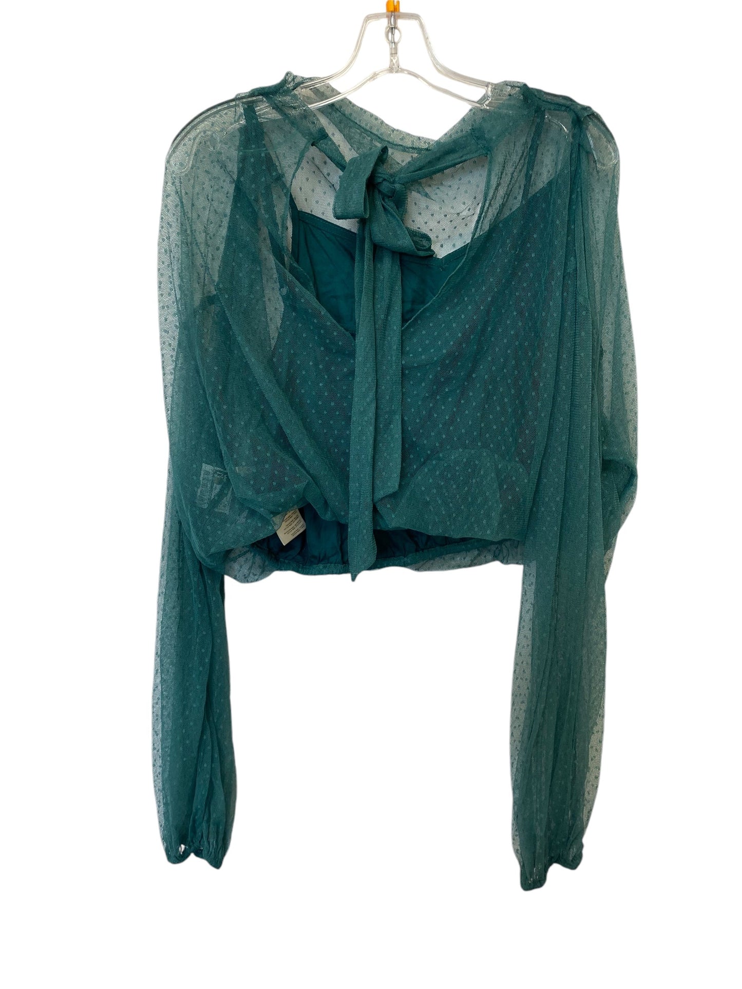 Top Long Sleeve By Free People In Teal, Size: Xl