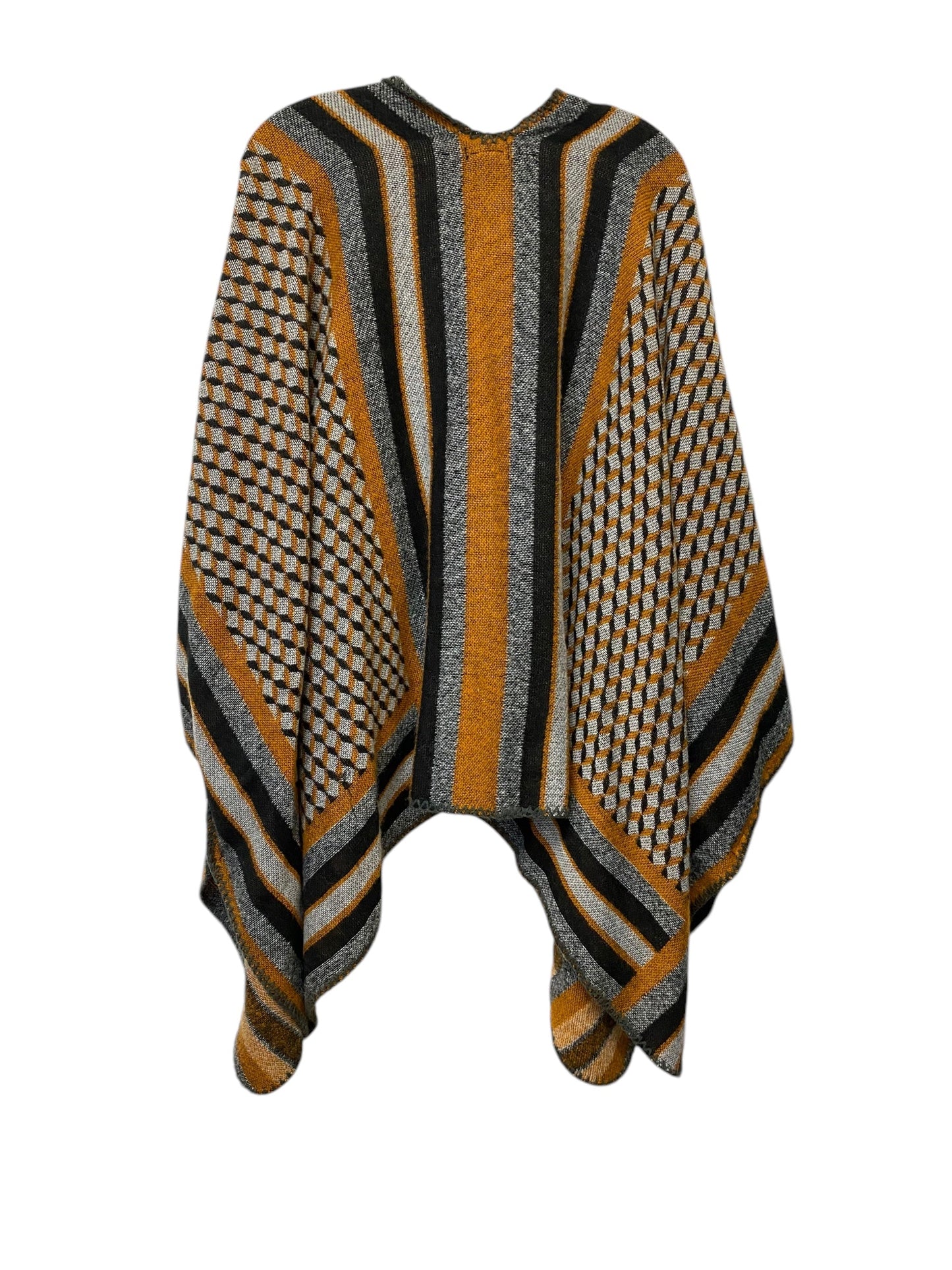 Shawl By Steve Madden In Black & Orange, Size: Osfm