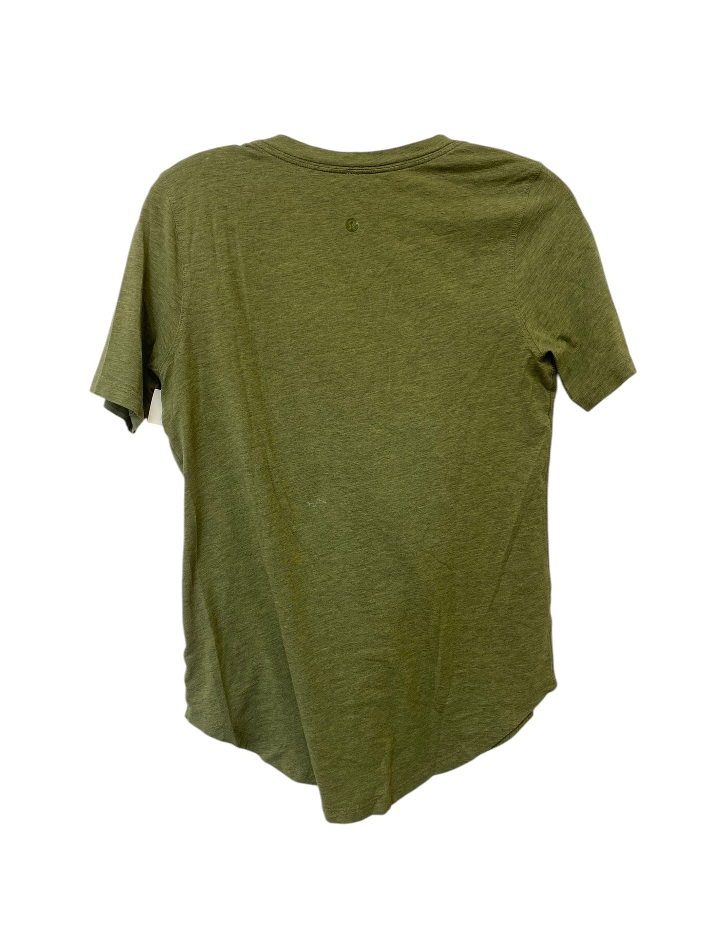 Athletic Top Short Sleeve By Lululemon In Green, Size: S