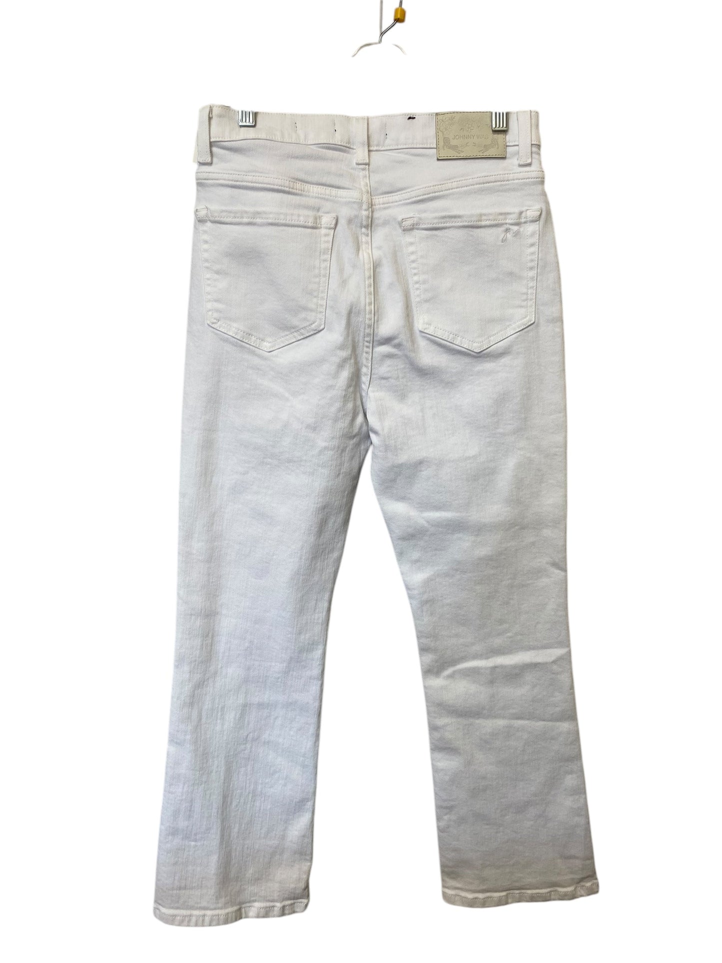 Jeans Boot Cut By Johnny Was In White Denim, Size: 6