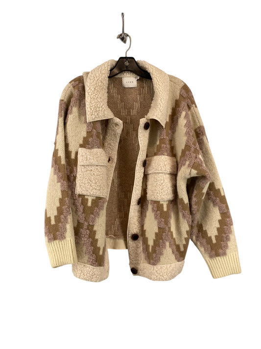 Jacket Faux Fur & Sherpa By Lush In Cream, Size: L