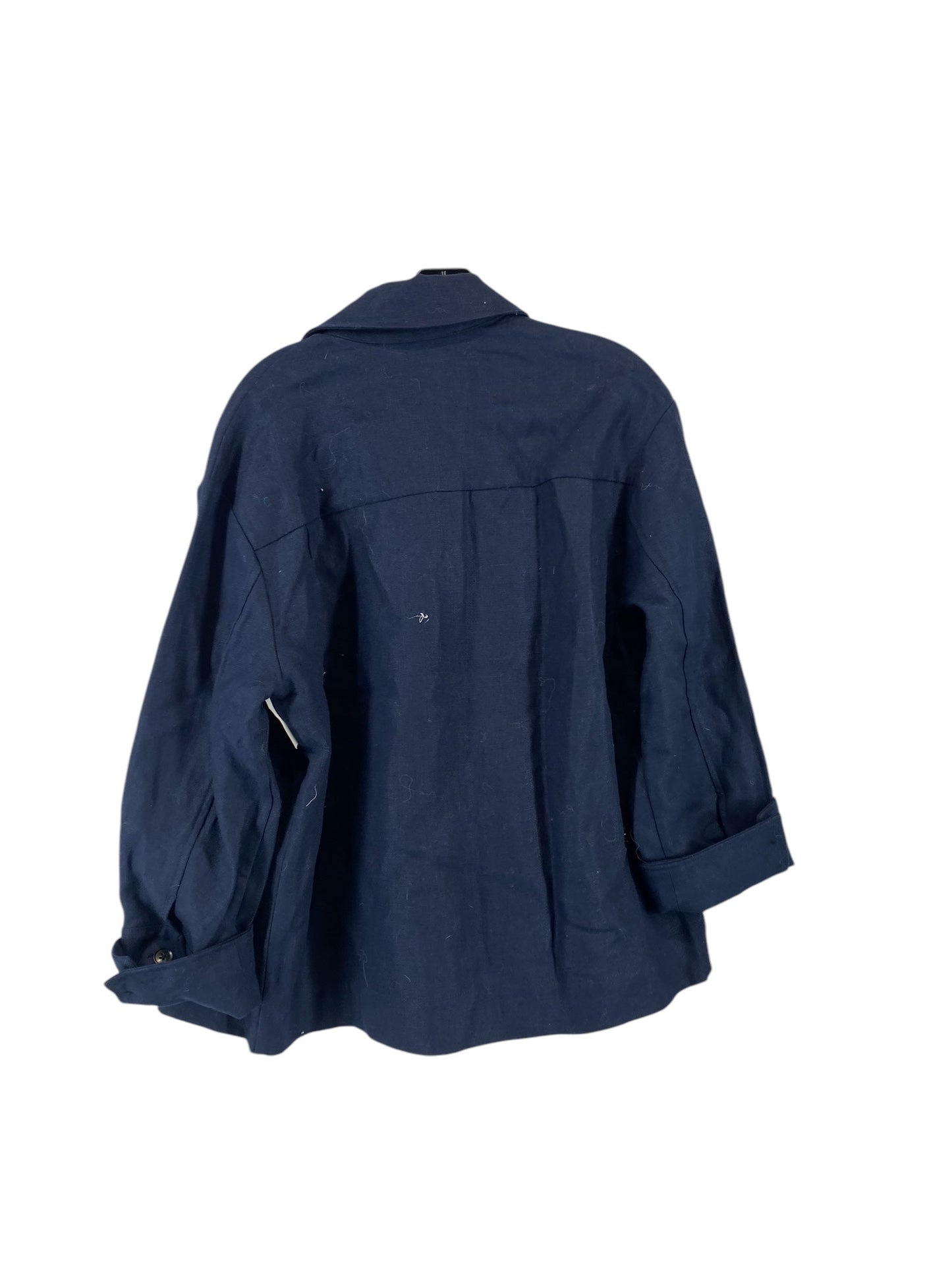 Jacket Shirt By Clothes Mentor In Blue, Size: Xs