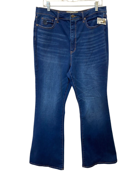 Jeans Flared By Gloria Vanderbilt In Blue Denim, Size: 14