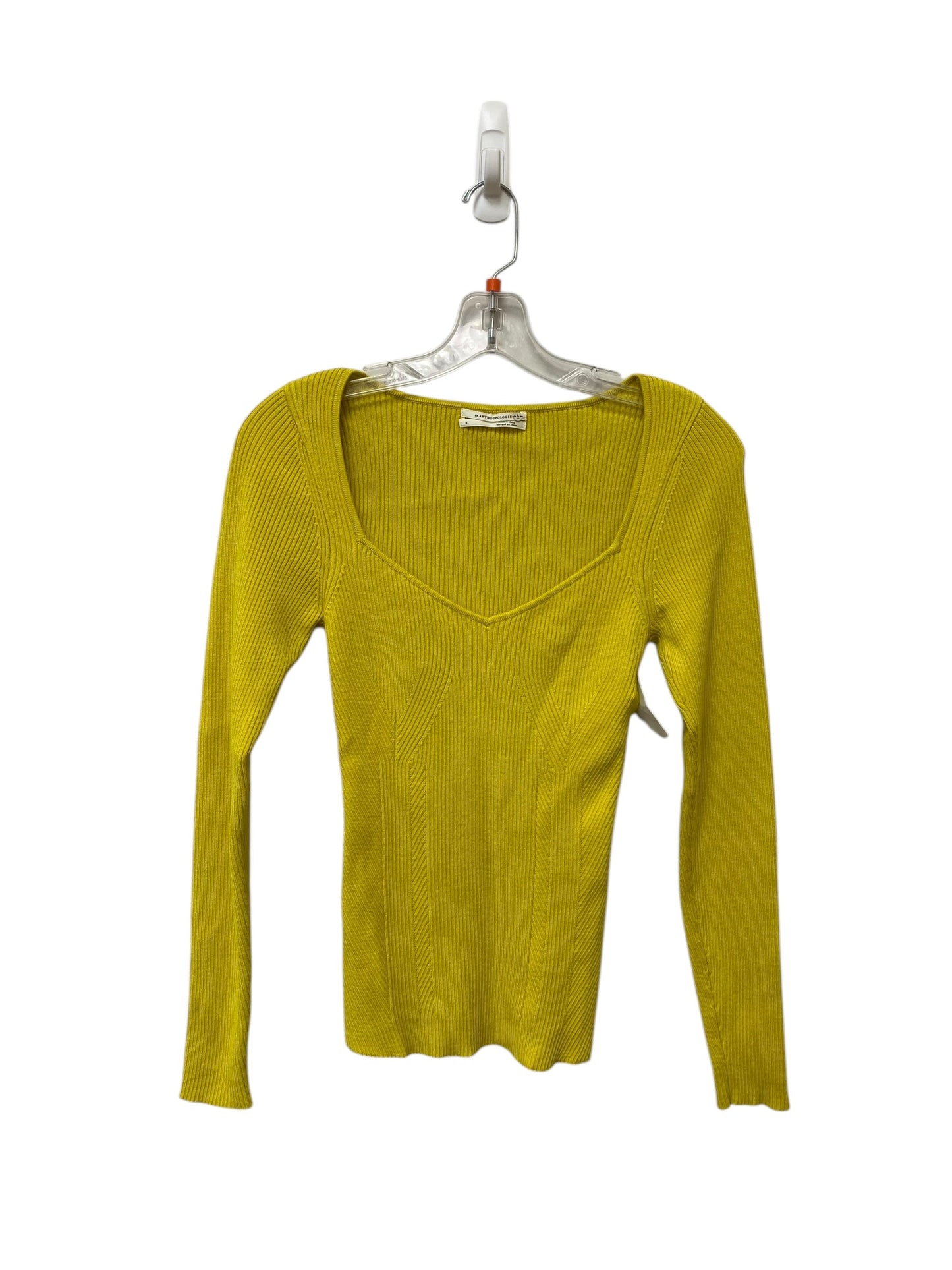 Top Long Sleeve By Anthropologie In Yellow, Size: S