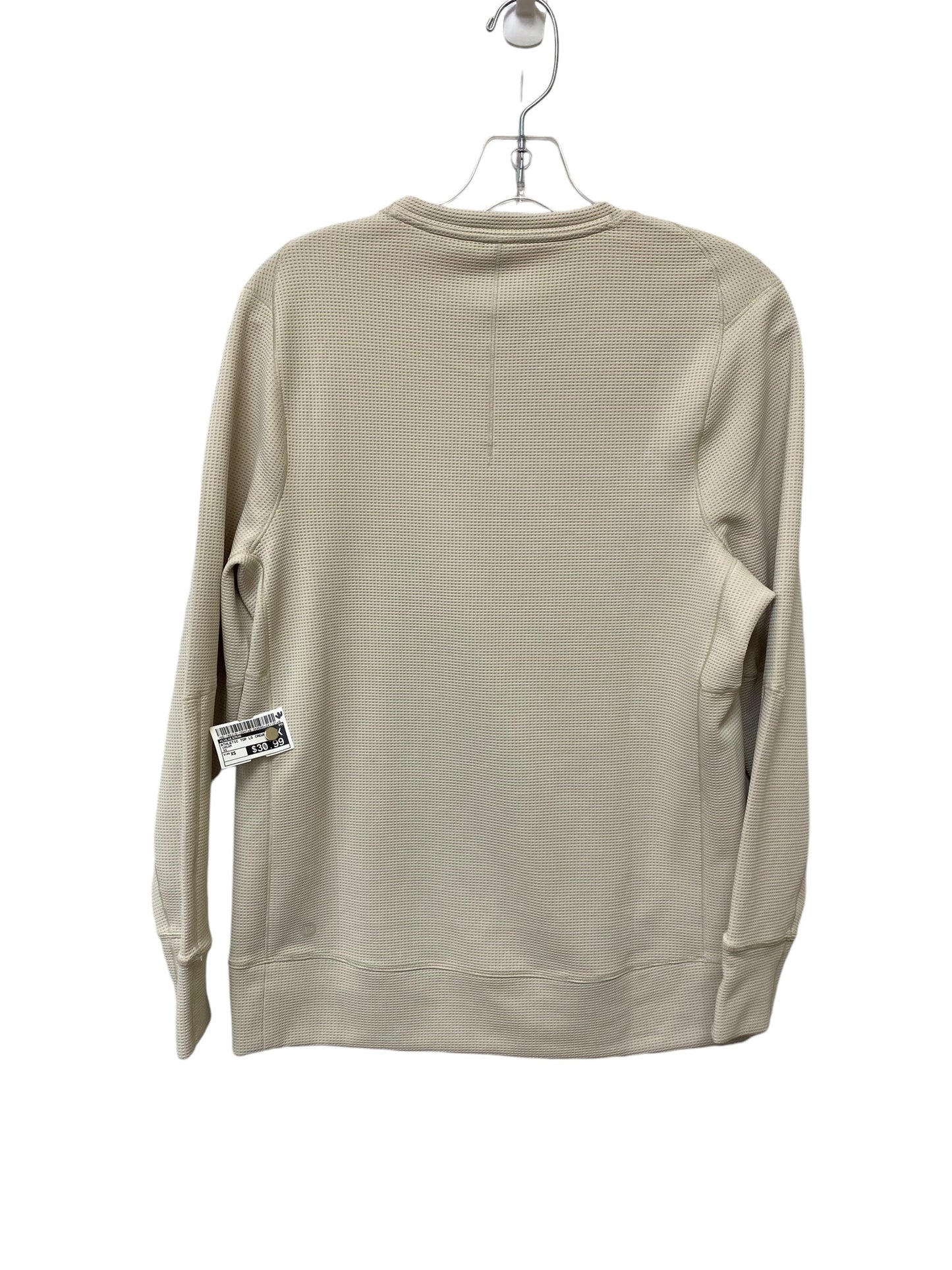 Athletic Top Long Sleeve Crewneck By Lululemon In Cream, Size: Xs