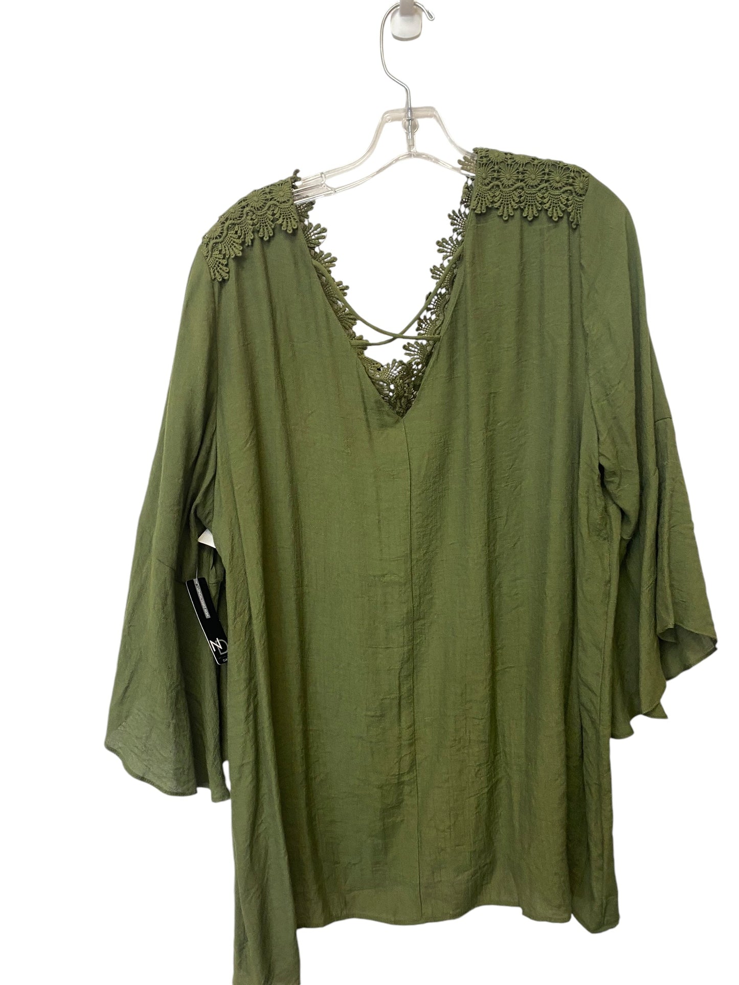 Top Long Sleeve By New Directions In Green, Size: 2x