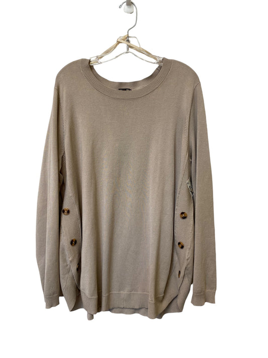 Top Long Sleeve By Clothes Mentor In Taupe, Size: 1x