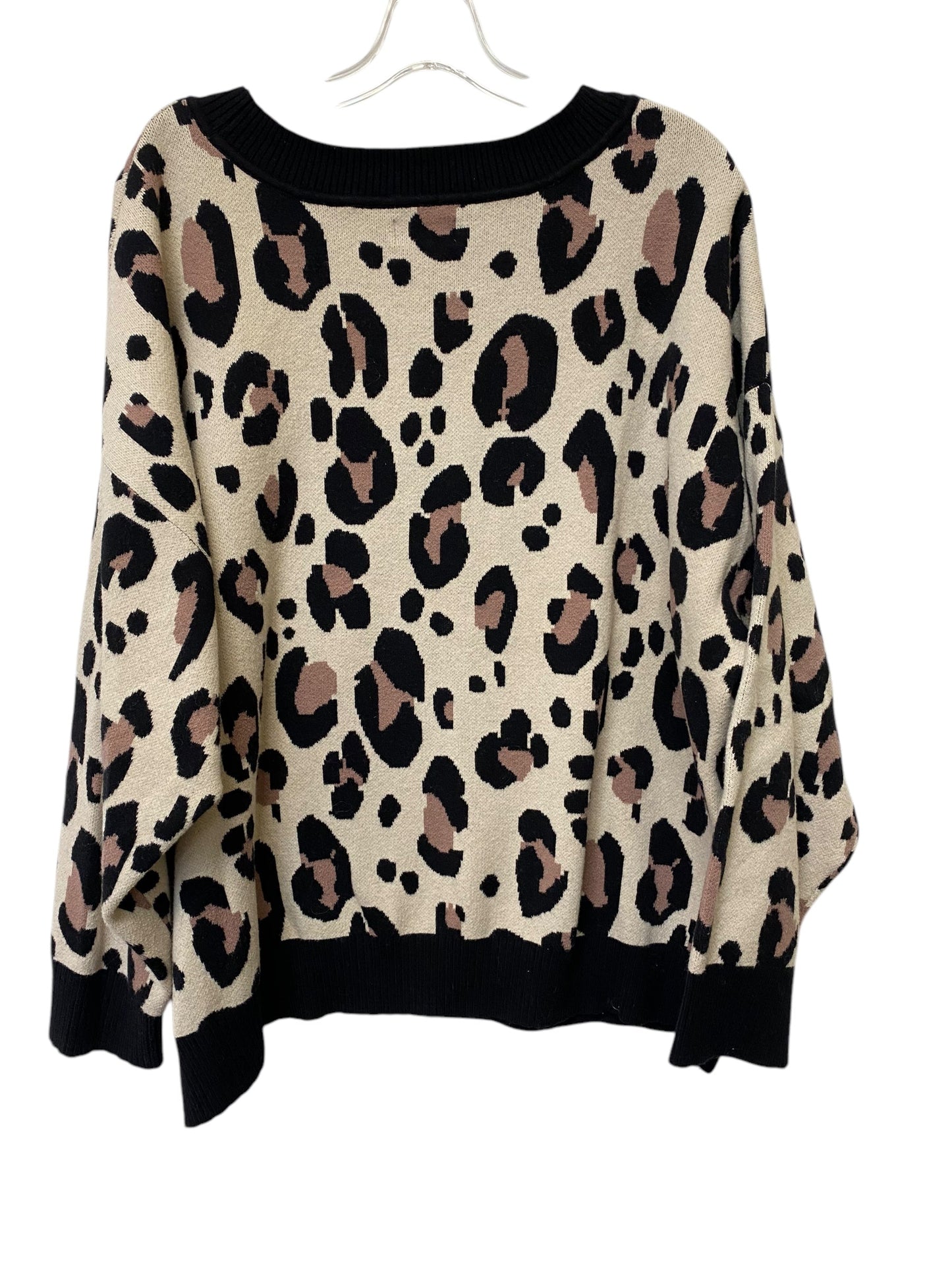 Sweater By Evri In Animal Print, Size: 3x