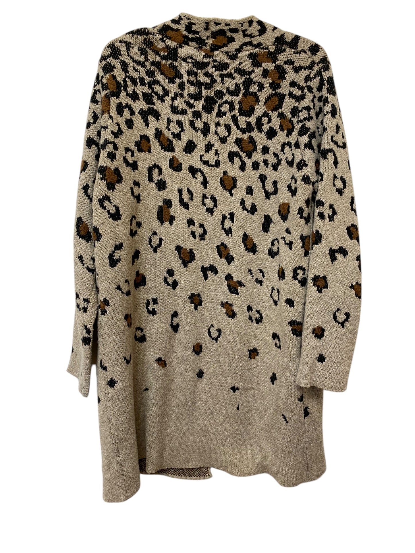 Cardigan By Nine West In Animal Print, Size: Xxl