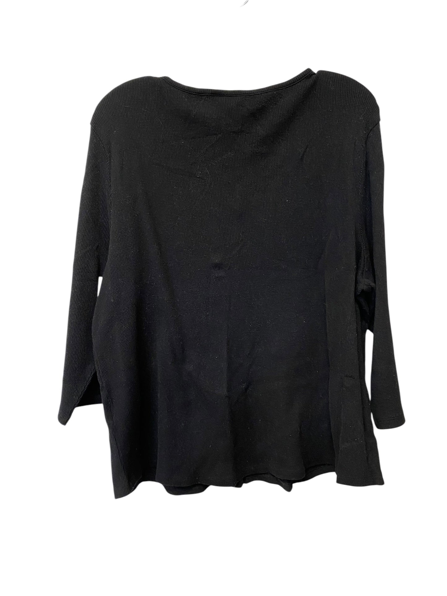 Top Long Sleeve By Style And Company In Black, Size: 3x