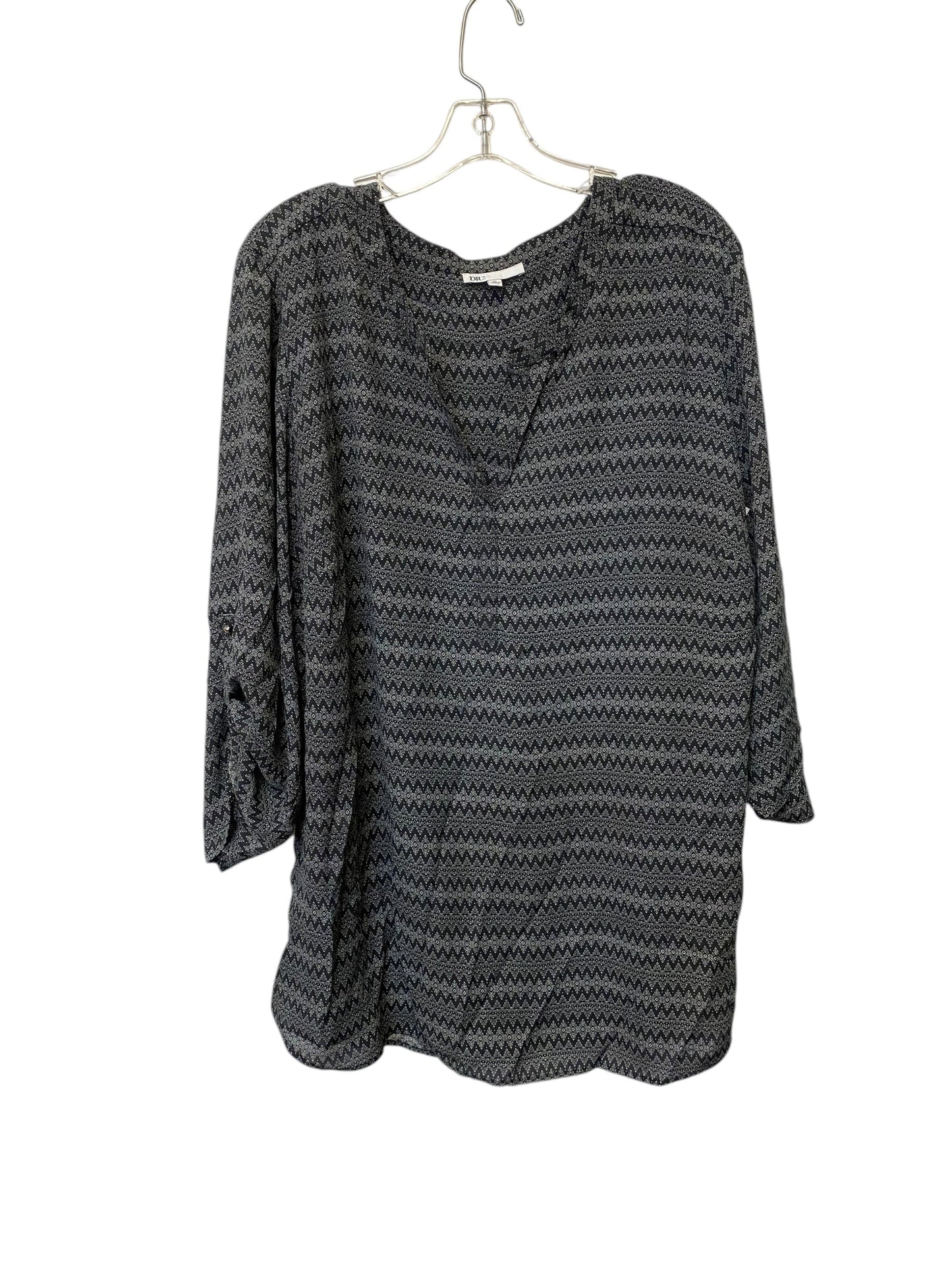 Top Long Sleeve By Dr2 In Black, Size: 3x