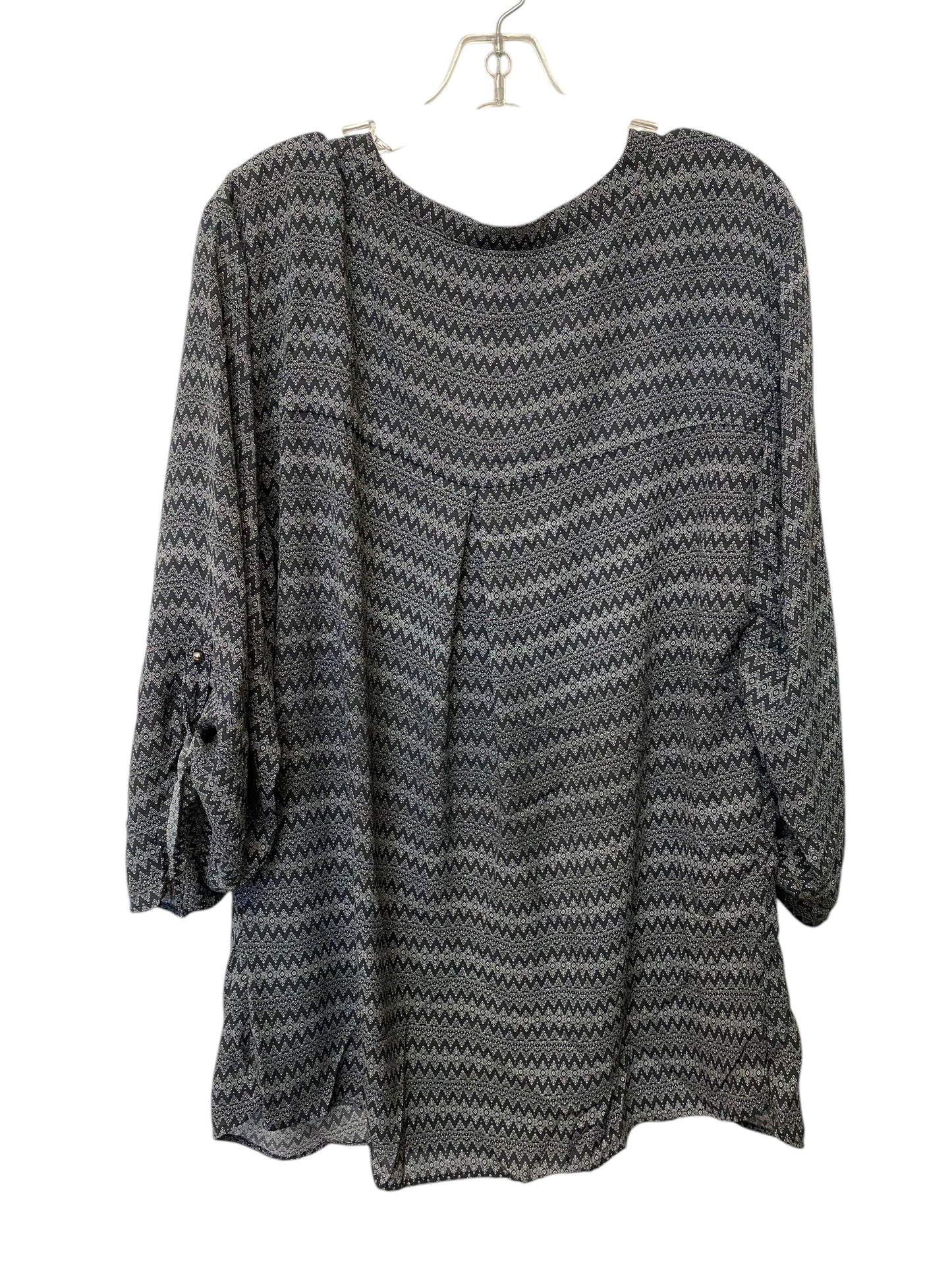 Top Long Sleeve By Dr2 In Black, Size: 3x