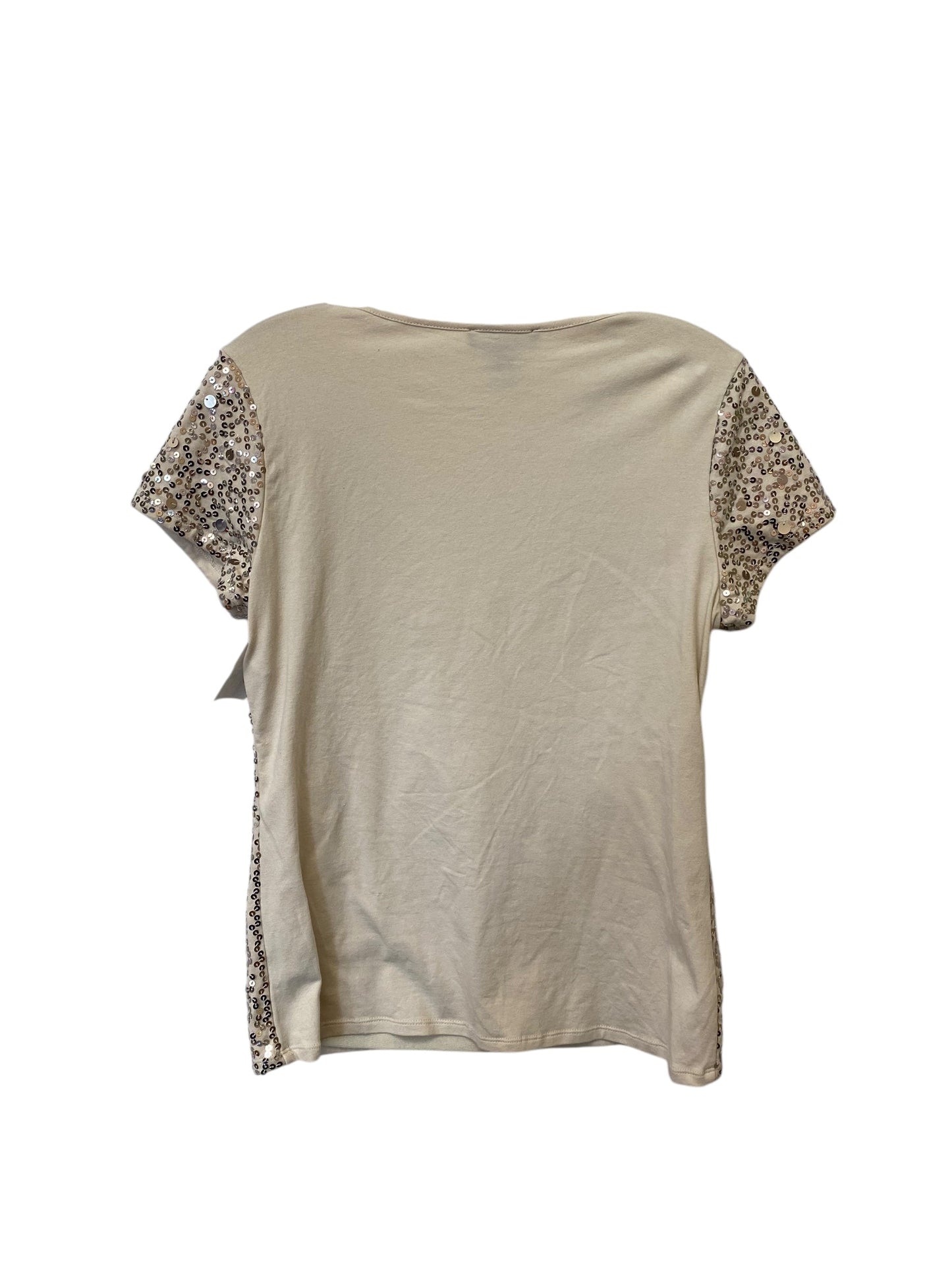 Top Short Sleeve By White House Black Market In Silver, Size: M