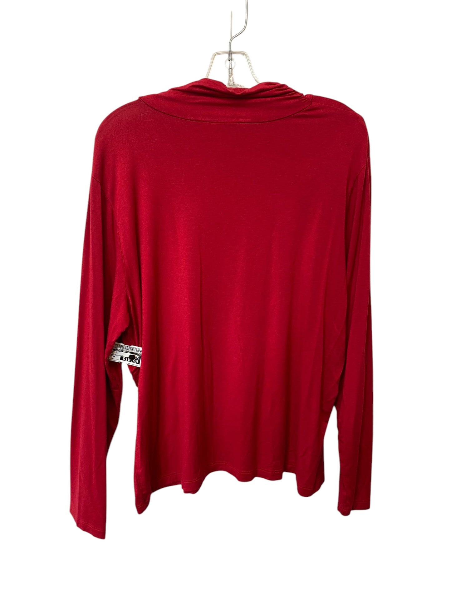 Top Long Sleeve By Clothes Mentor In Red, Size: 2x