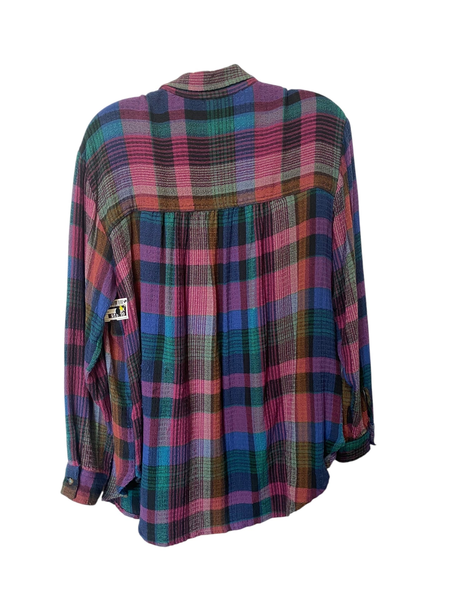 Top Long Sleeve By Pilcro In Plaid Pattern, Size: M