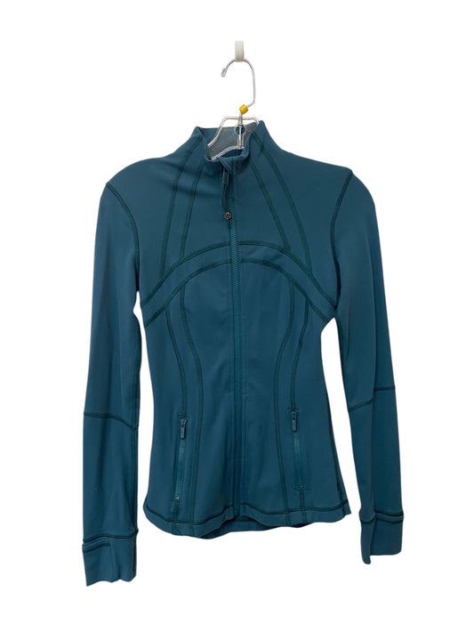 Athletic Jacket By Lululemon In Teal, Size: 2