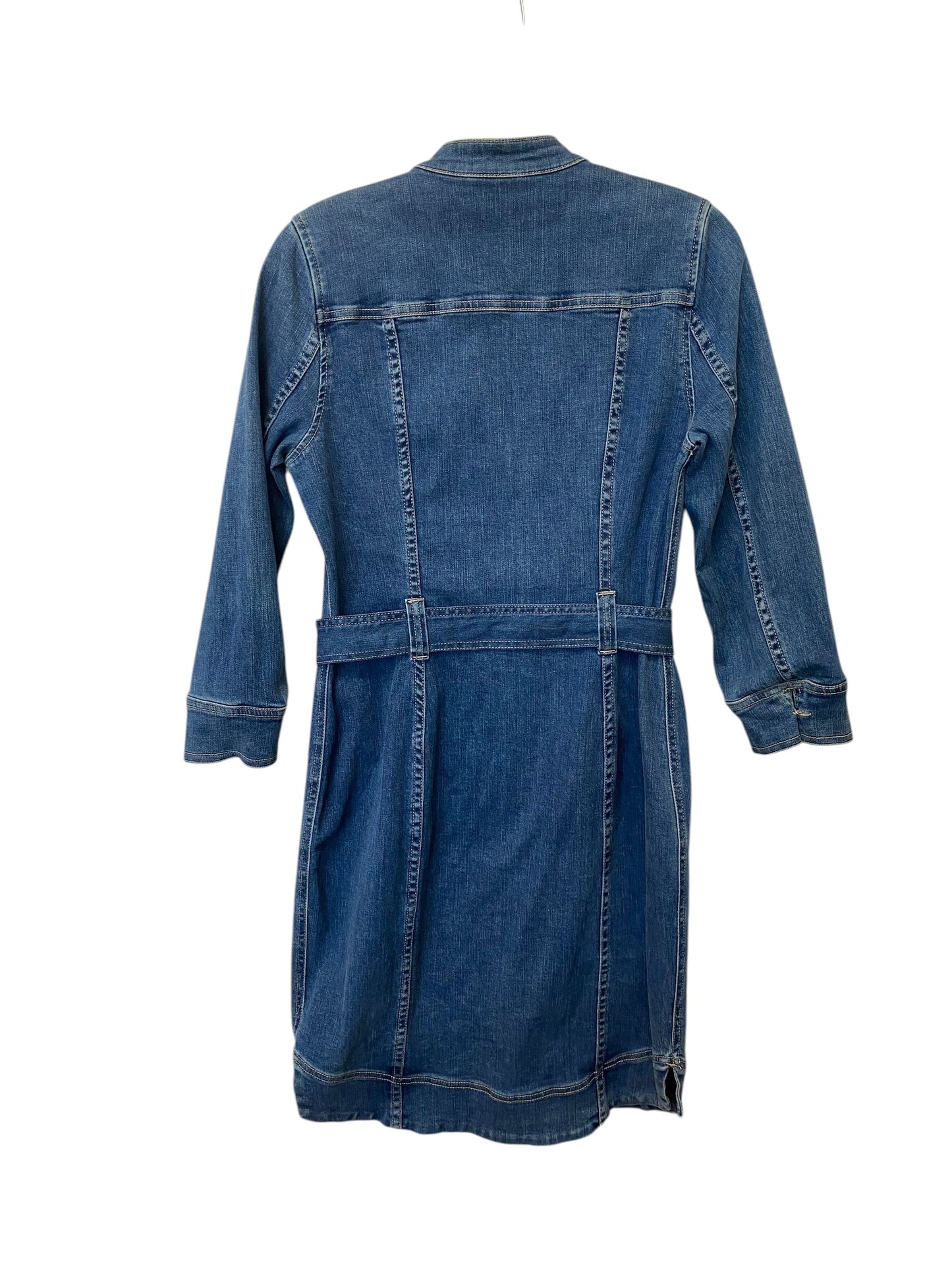 Dress Casual Midi By White House Black Market In Blue Denim, Size: 6