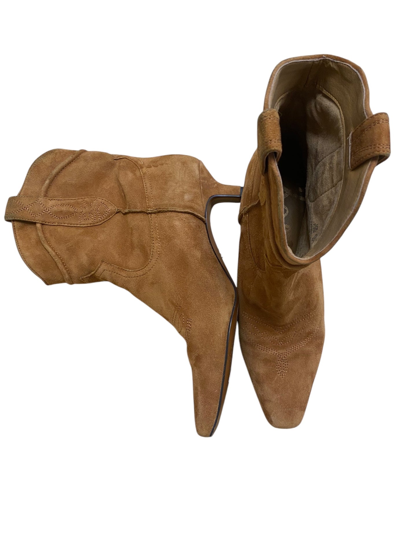 Boots Ankle Heels By Sam Edelman In Tan, Size: 7.5