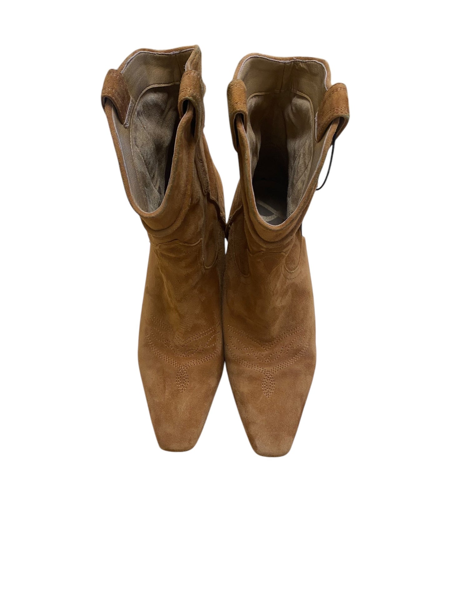 Boots Ankle Heels By Sam Edelman In Tan, Size: 7.5